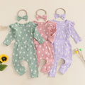 Ribbed Ruffle Daisy Outfit & Headband