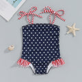 Shoulder Tie Stars & Stripes Swimsuit