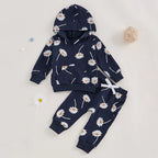 Daisy Flower Hooded Jogger Set