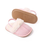 Plush Slip On Strap Shoes