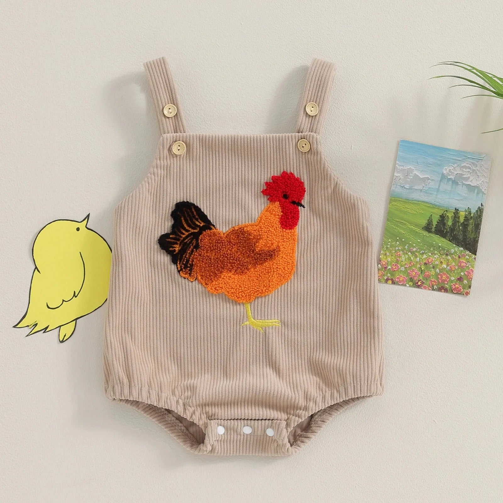 Corduroy Chicken Onesie