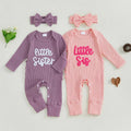 Ruffled Little Sister Onesie & Headband