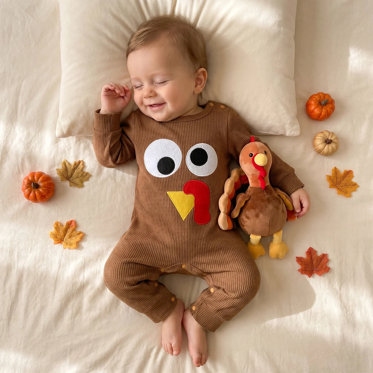 Baby Turkey Thanksgiving Romper