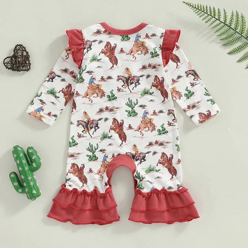 Ruffled Rodeo Cowgirl Romper