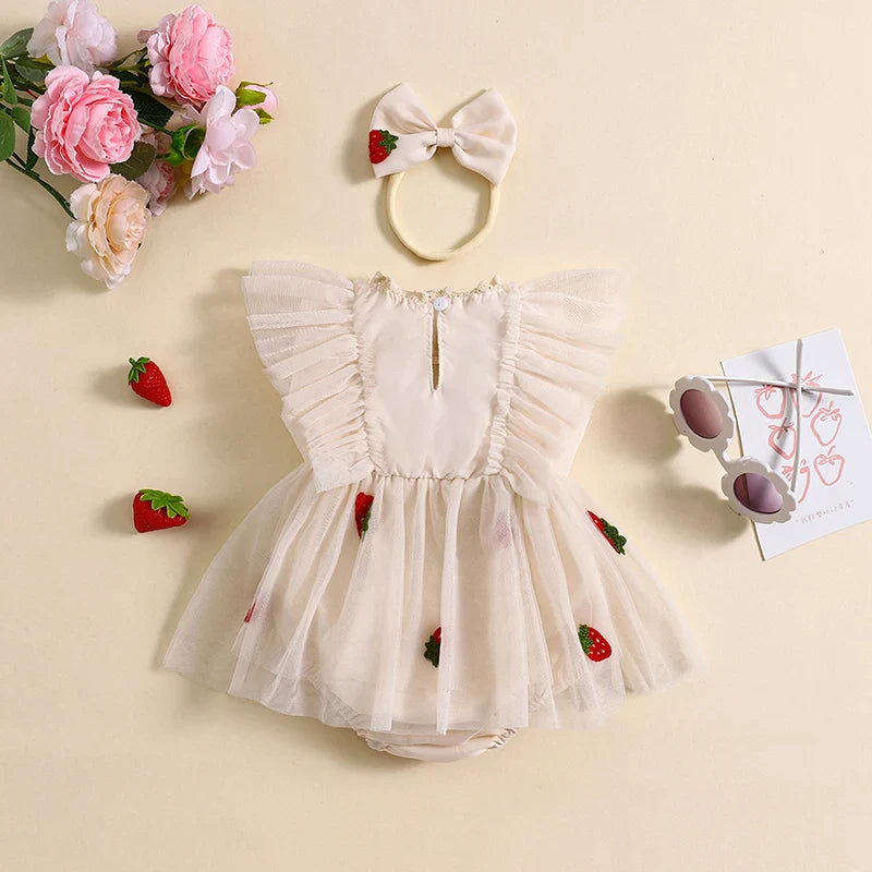 Strawberry Saylee Dress & Headband