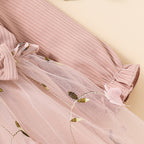 Embroidered Flower Tutu Dress