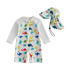 Ocean Waters Swimsuit & Hat White