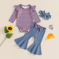 Striped Samara Bell Bottoms Outfit & Bow
