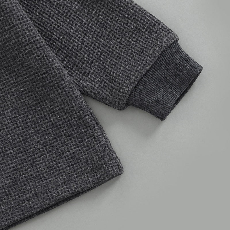 Solid Button Jogger Set