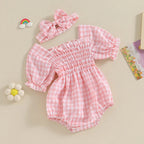 Plaid Whitley Romper & Headband