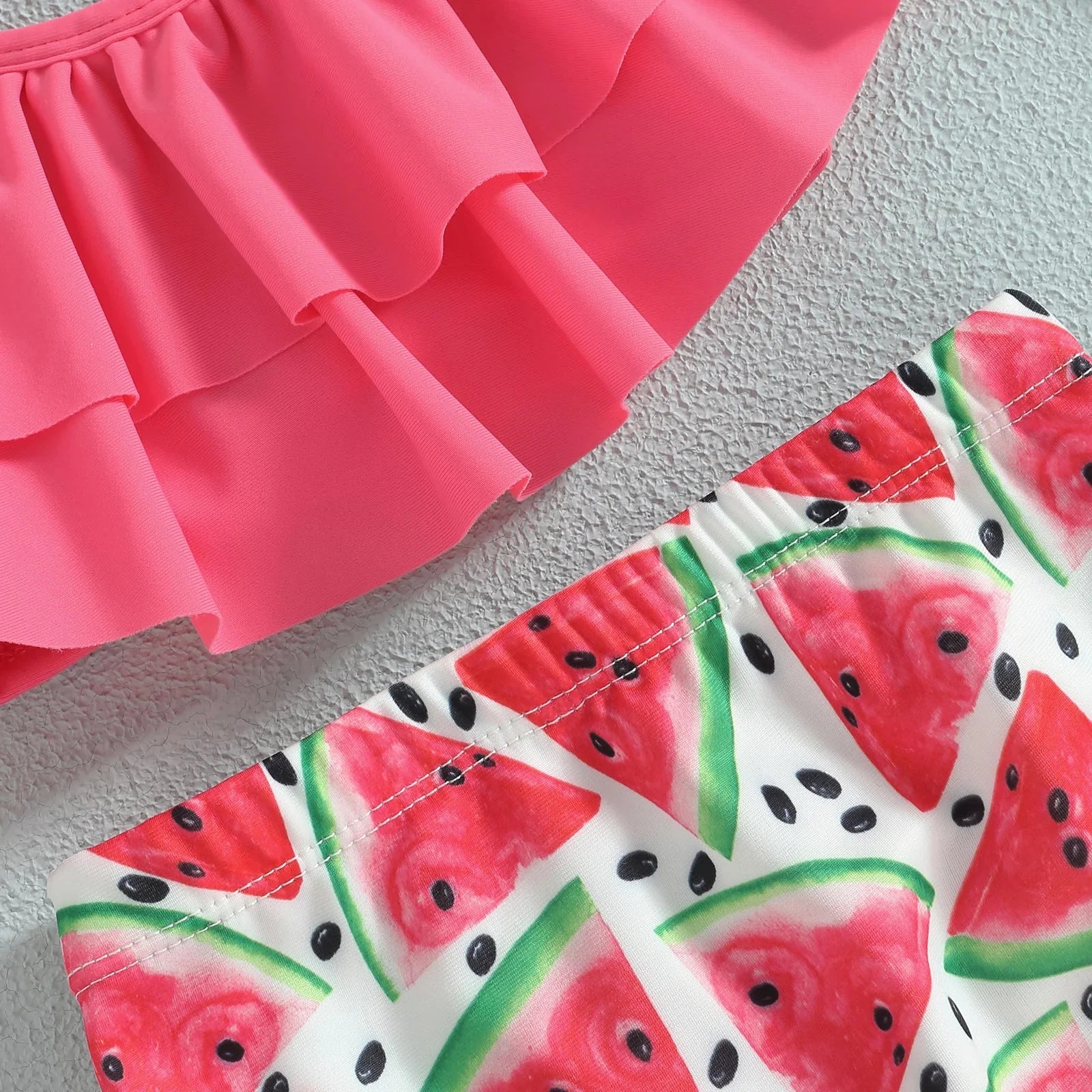 Ruffled Mermaid Fruit Swimsuit & Hat