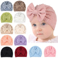 Solid Knit Bow Hat