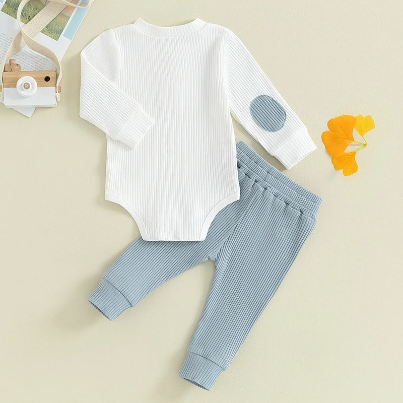 Ribbed Elbow Patch Outfit