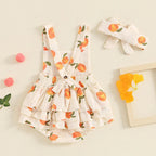 Sweet Peach Ruffled Romper & Bow