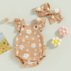 Ruffled Rae Flower Romper & Bow