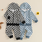 Checkered Zip Up Hoodie Outfit