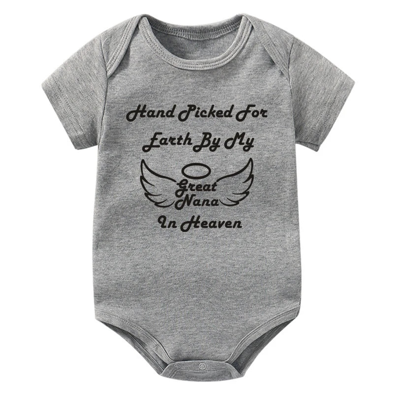 Hand Picked for Earth By My Great Nana in Heaven Onesie