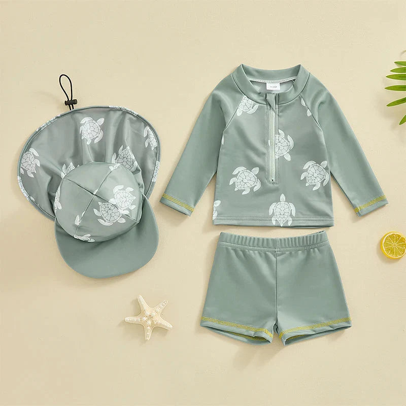Sea Turtle 3 Piece Swimsuit