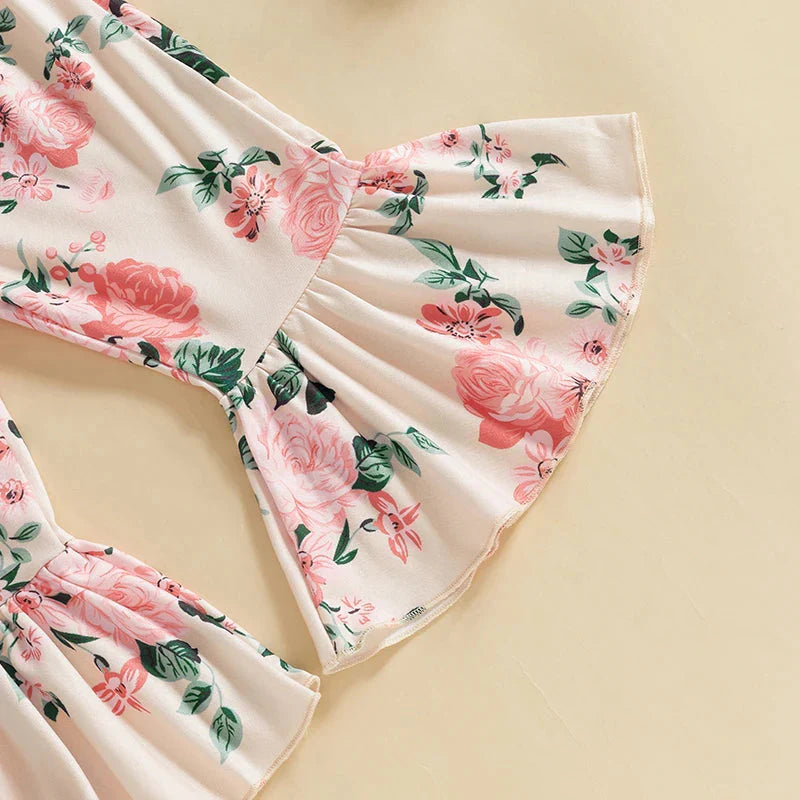 Aveline Floral Bell Bottoms Outfit & Bow