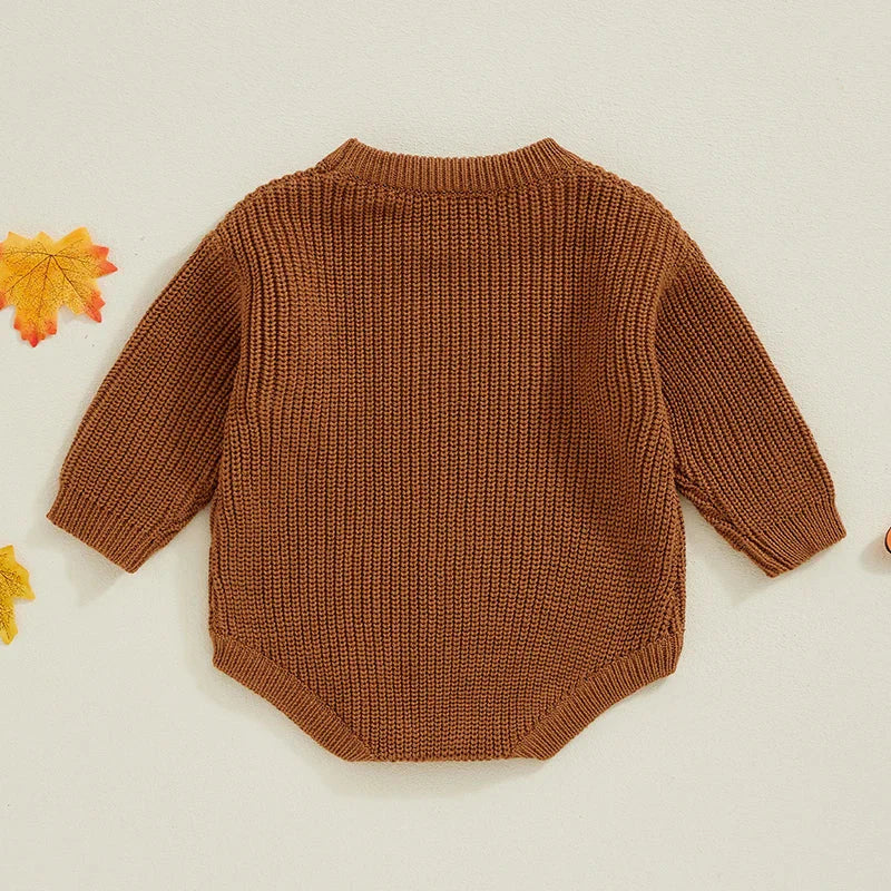Fall Knitted Turkey Onesie
