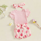 Ribbed Ruffle Flower Outfit & Bow
