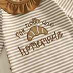 Baby Girl Thanksgiving Croissant Ruffle Romper