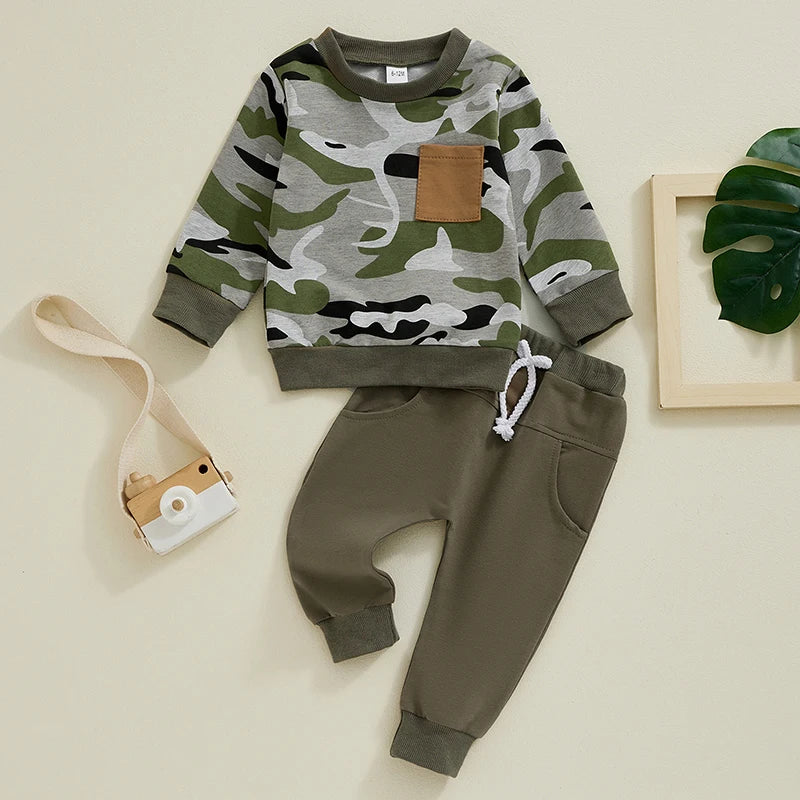 Camo Pocket Top & Pants