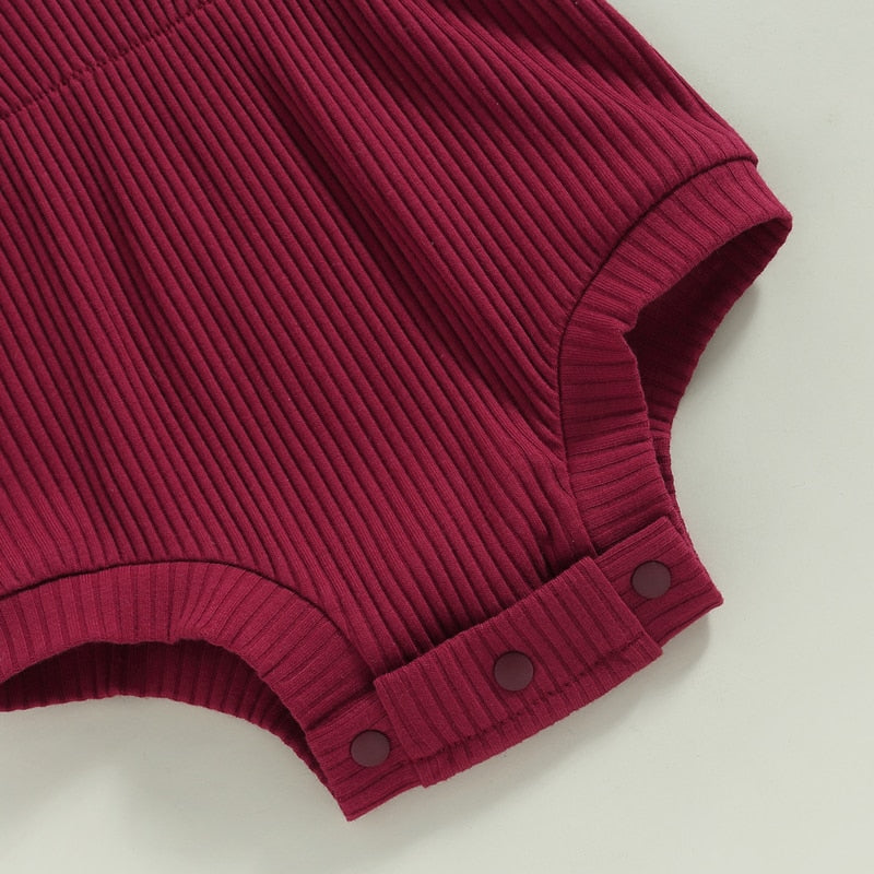 Solid Ribbed Onesie & Headband