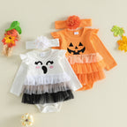🎃 Boo Pumpkin Baby Girl Romper