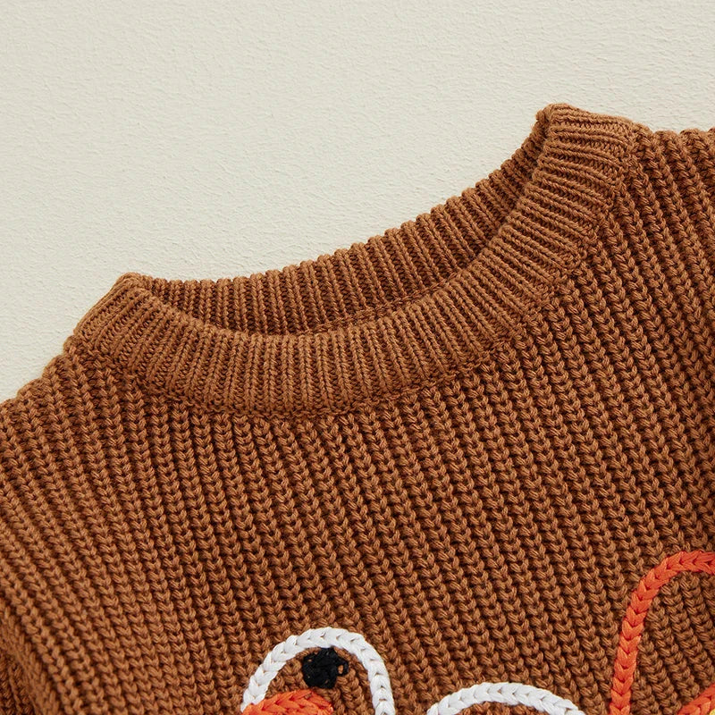 Fall Knitted Turkey Onesie