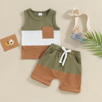 Color Patchwork Tank & Shorts