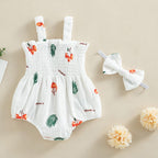 Cinched Summer Fruit Romper & Headband