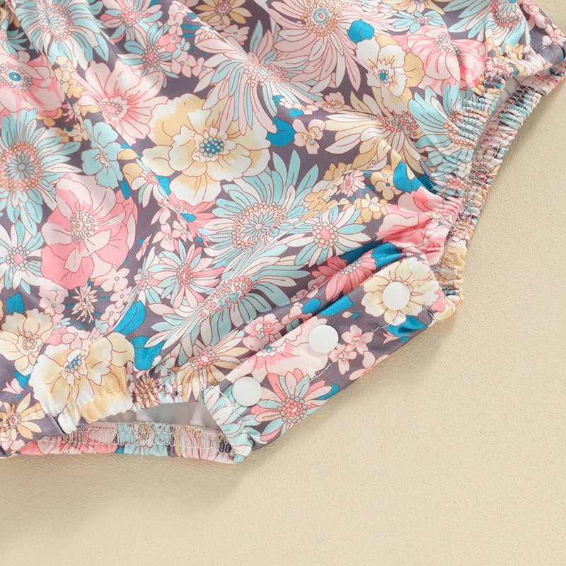 Floral Summer Selva Romper & Headband
