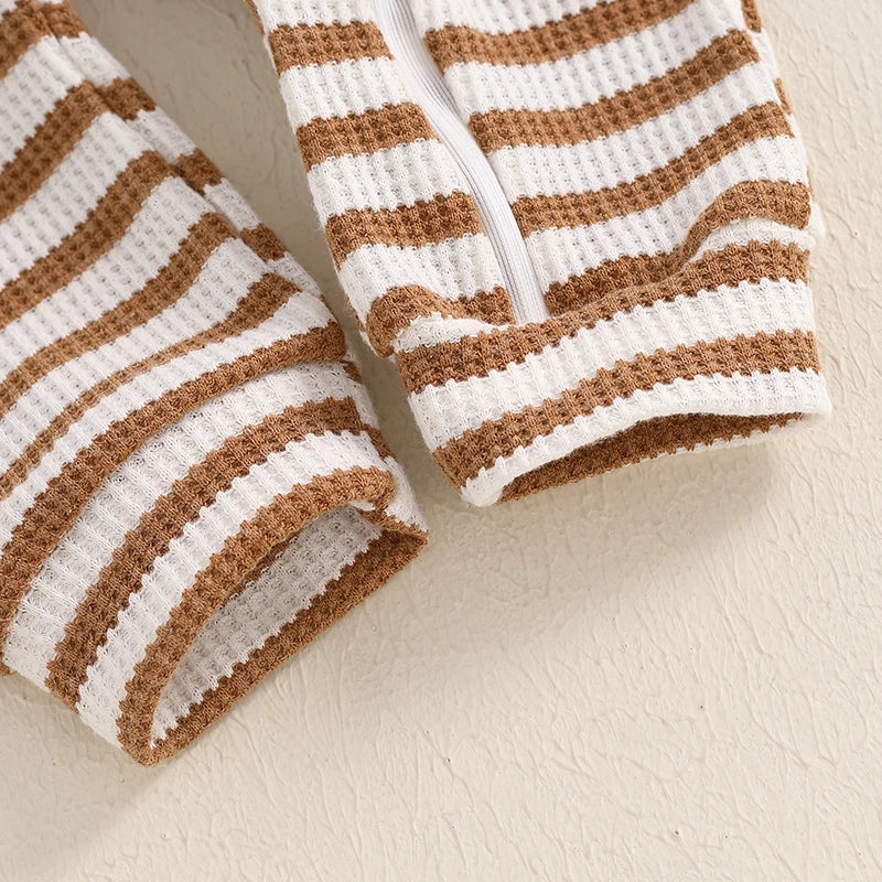 Striped Zipper Onesie