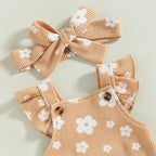 Ruffled Rae Flower Romper & Bow