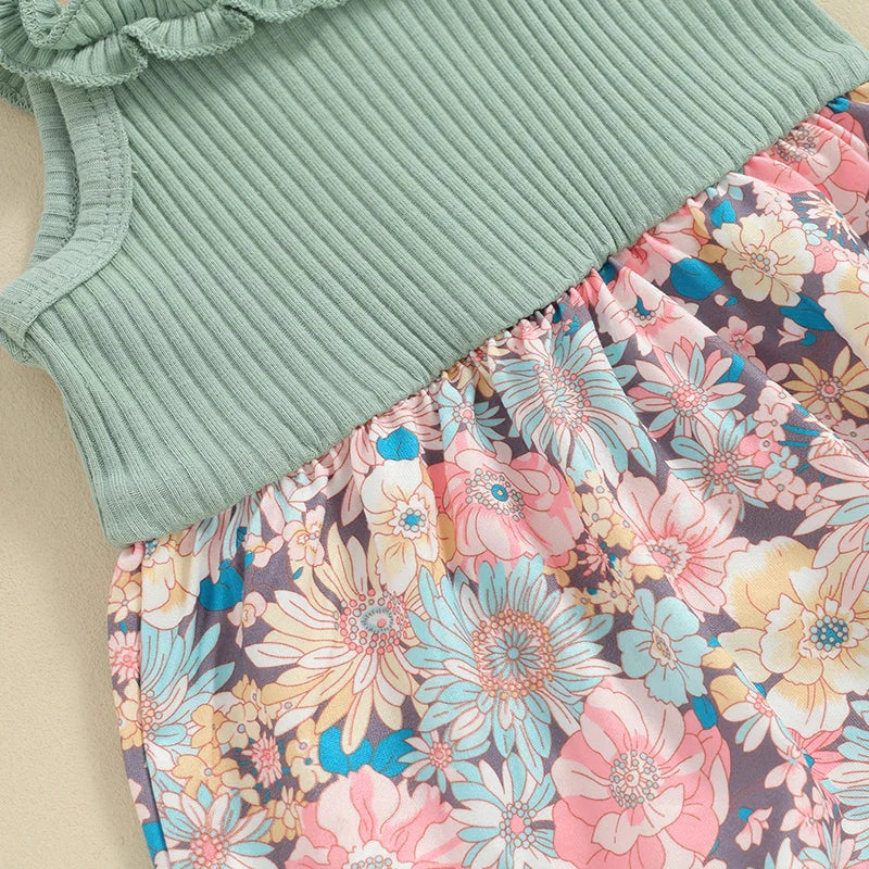 Floral Summer Selva Romper & Headband