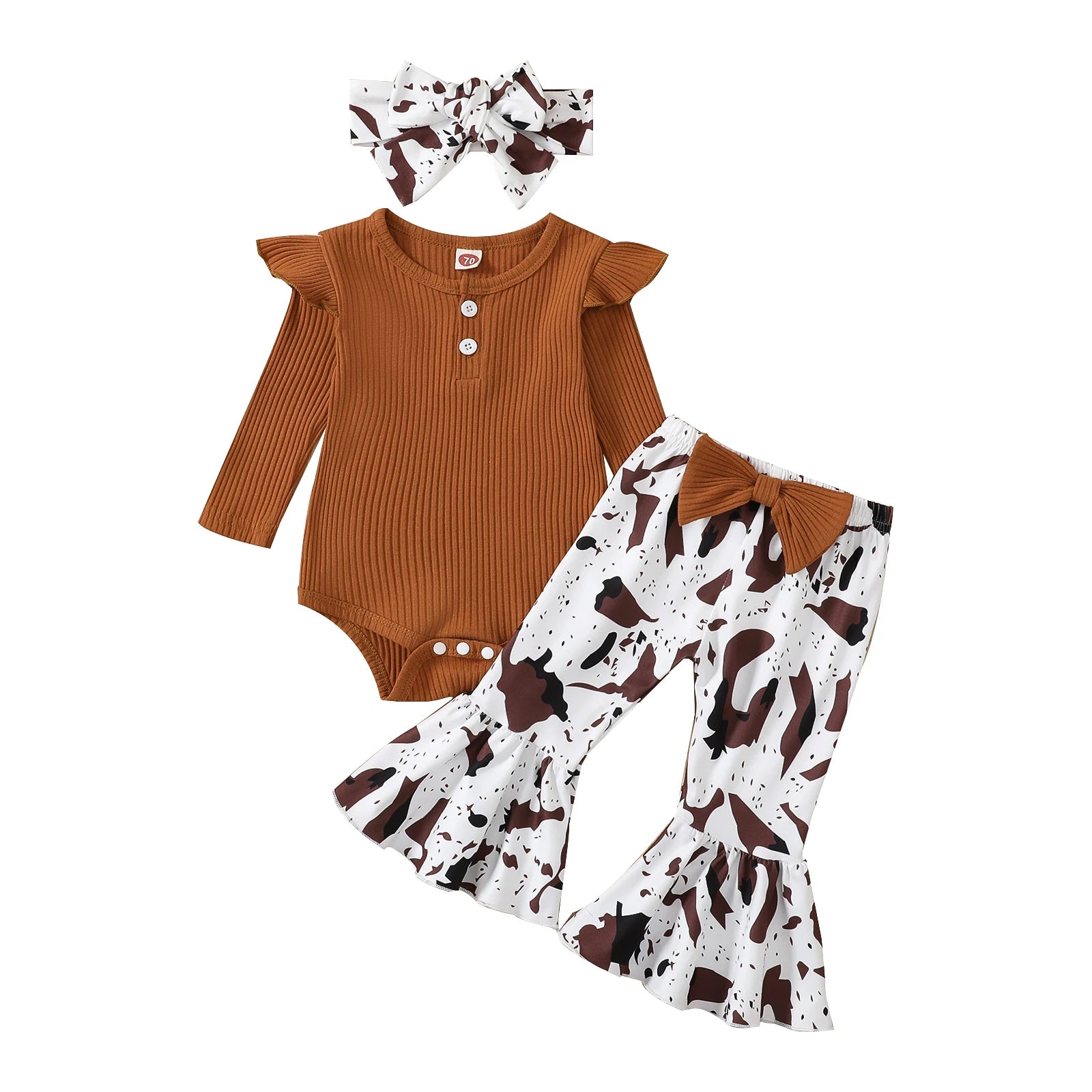 Mini Mocha Ruffle Flare Set