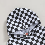 Checkered Hoodie & Pants Outfit