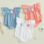Flower Ruffle Romper
