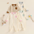 Ribbed Pocket Footie Onesie