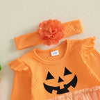 🎃 Boo Pumpkin Baby Girl Romper