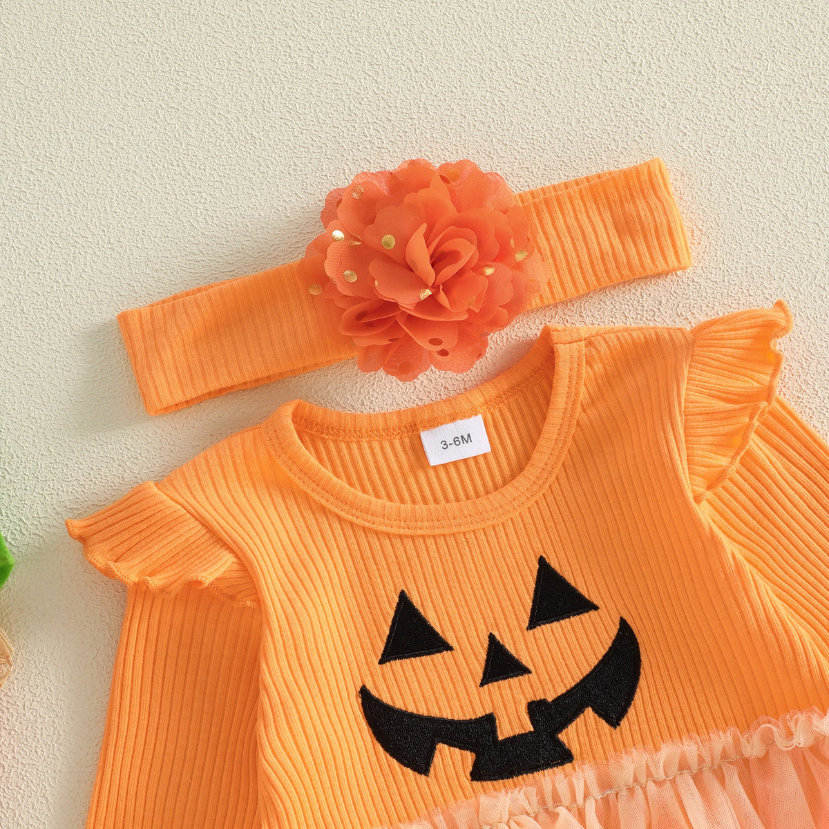 🎃 Boo Pumpkin Baby Girl Romper