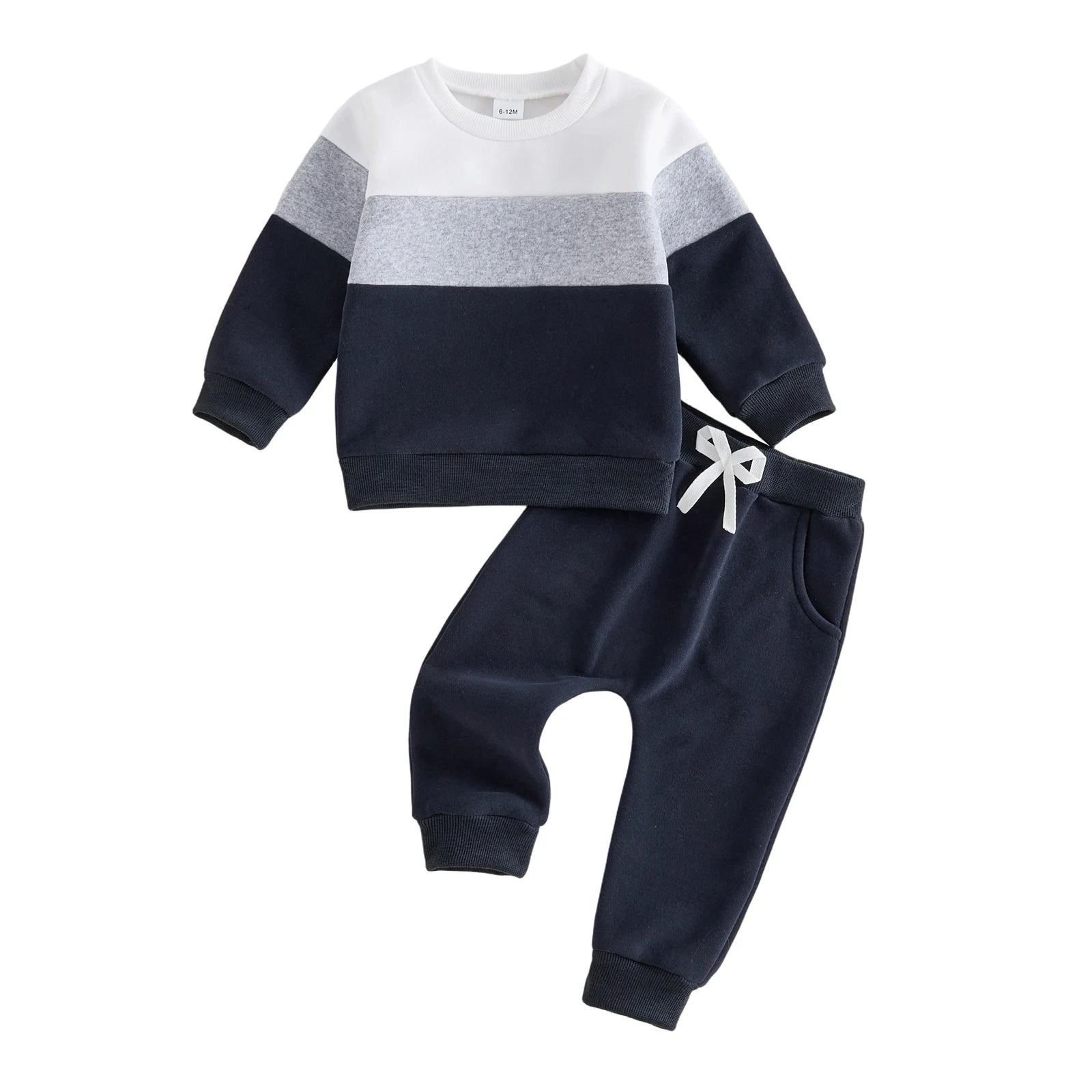 Patchwork Long Sleeve Outfit