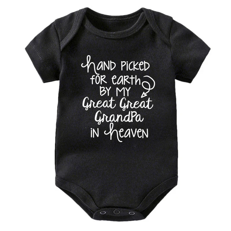 Hand Picked for Earth By My Great Great Grandpa in Heaven Onesie