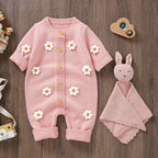 Daisy Blossom Baby Girl Knit Jumpsuit 🌸