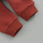 Solid Button Jogger Set