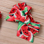 Sweet Watermelon Striped Outfit