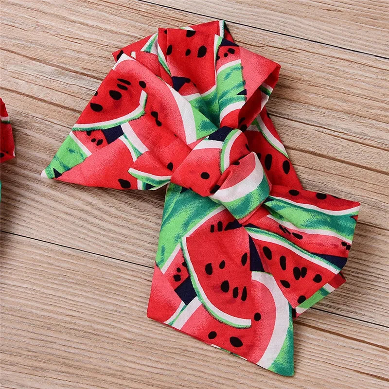 Sweet Watermelon Striped Outfit