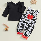 Paisley Cow Romper Set