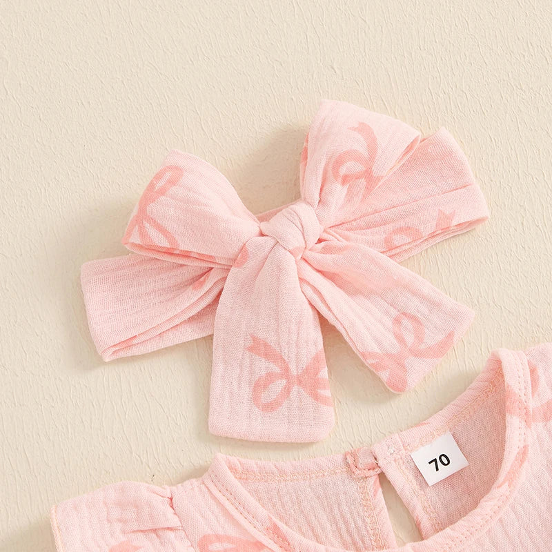 Ruffled Bow Romper & Headband